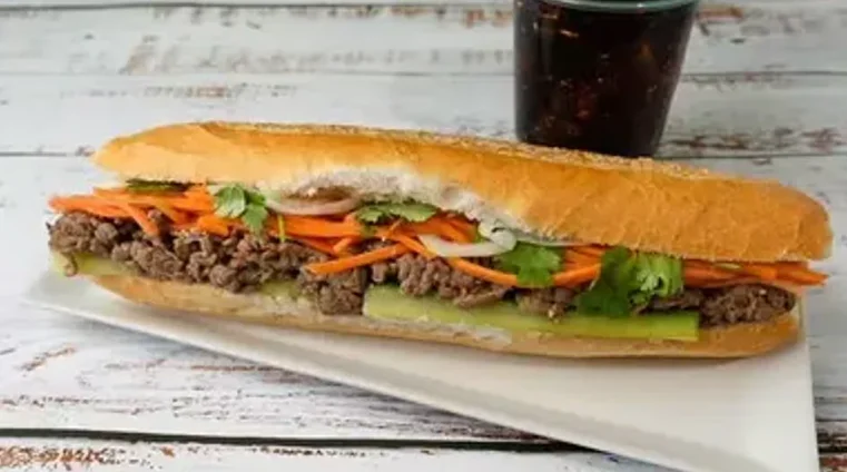 Beef Satè Sub Bánh Mì at MyMy Vietnamese Submarines in Calgary